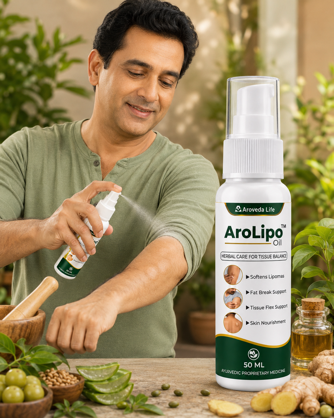 AroLipo Oil Ayurvedic Lipid Balance Tissue Wellness Support 50 ml