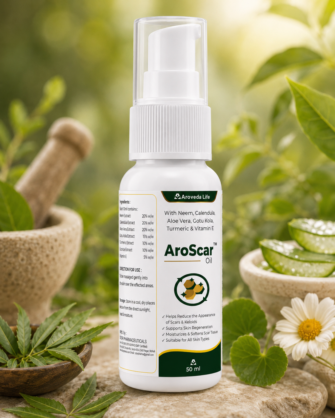 AroScar Keloid Oil Ayurvedic Skin Scar & Marks Care 50 ml