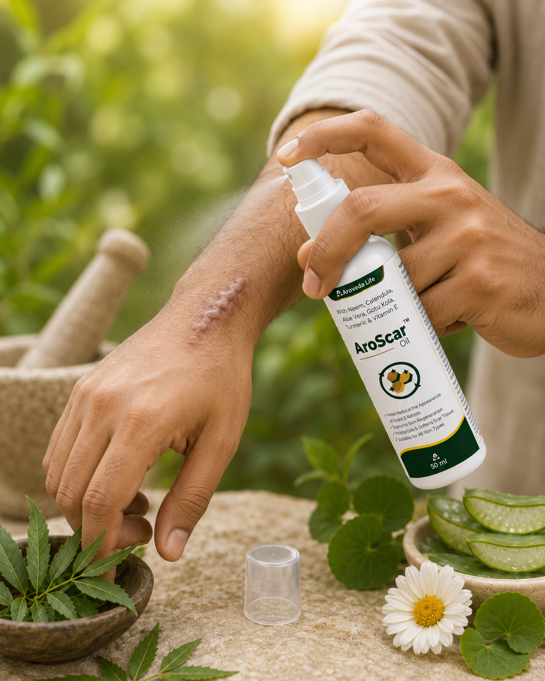 AroScar Keloid Oil Ayurvedic Skin Scar & Marks Care 50 ml