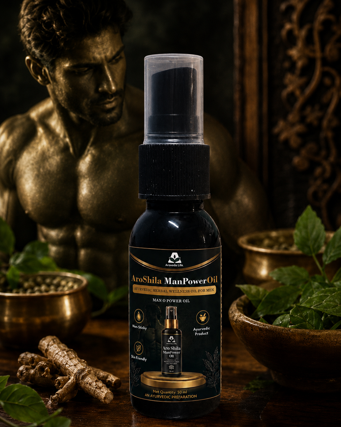 AroShila ManPower™ Oil – Men’s Wellness | 50 ml