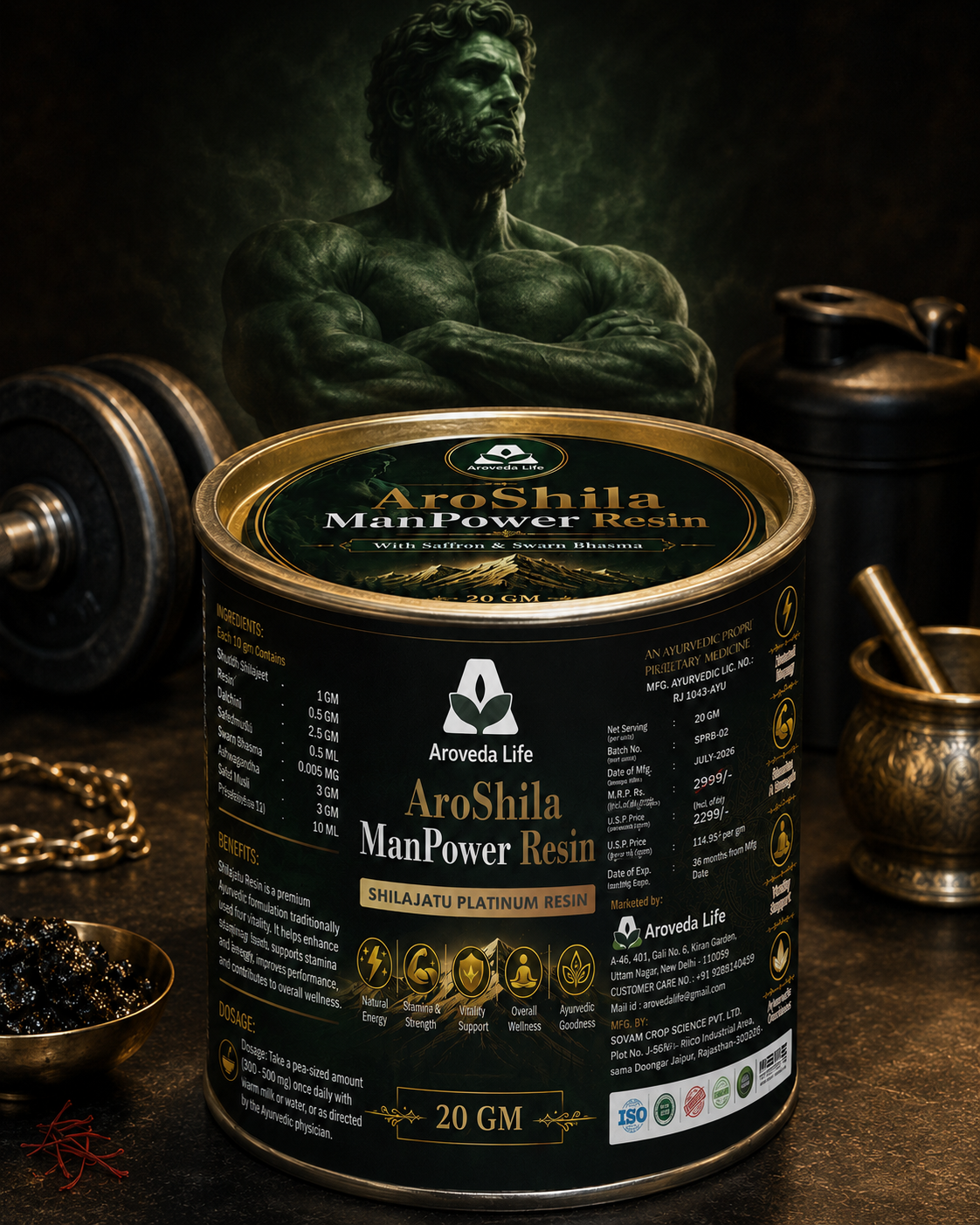 AroShila ManPower™ Resin – Men’s Wellness | 20gm