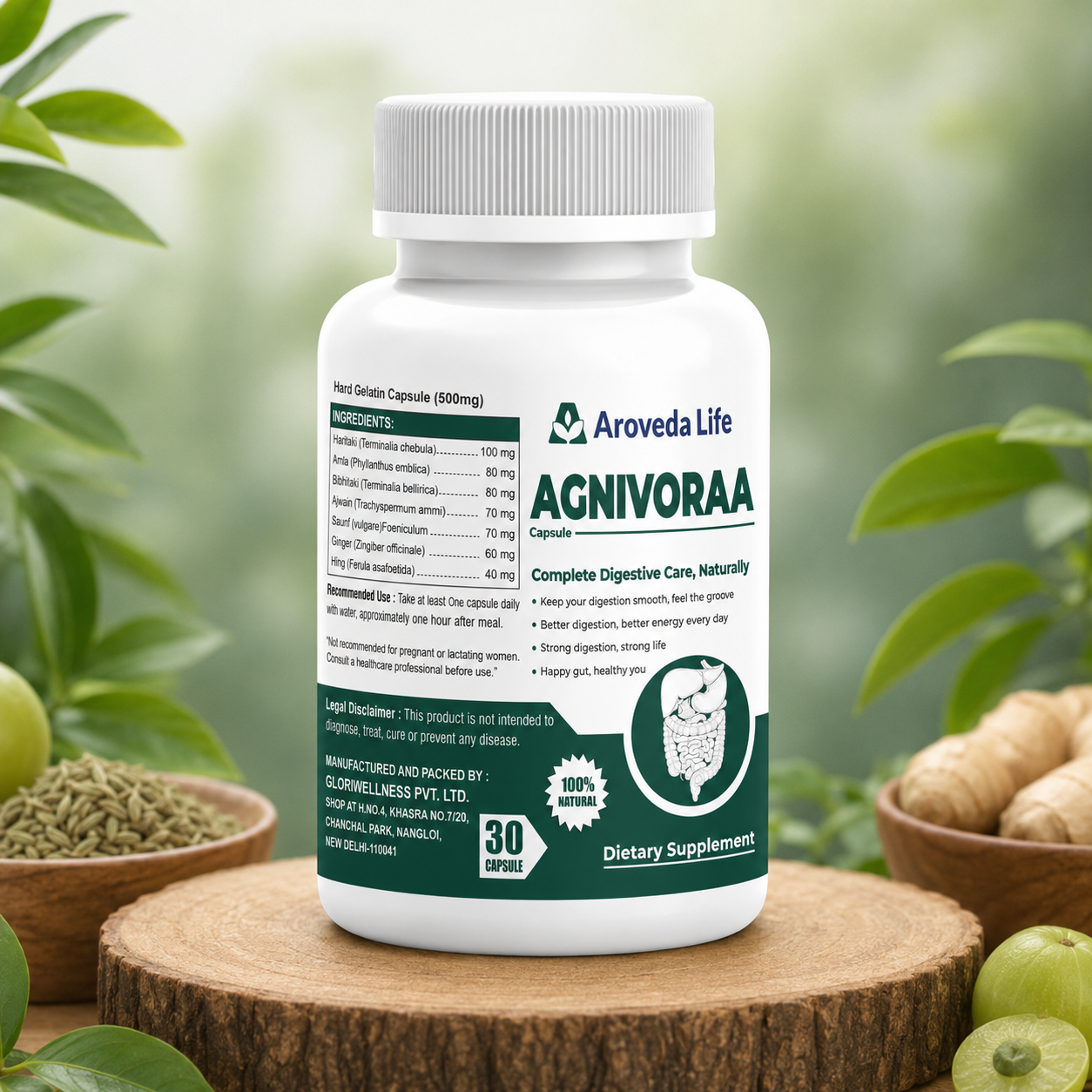 Digestion | Constipation | Gut Wellness | Agnivoraa 30 capsules